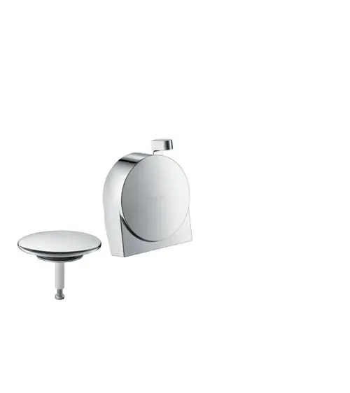 hansgrohe Exafill S Fertigset Wanneneinlauf, Ablauf- und Überlaufgarnitur Edelstahl Optic, 58117800, Artikel in Kategorie